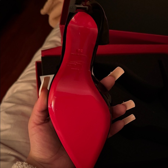 Christian Louboutin Signature Red and Black Heels - Picture 11 of 14